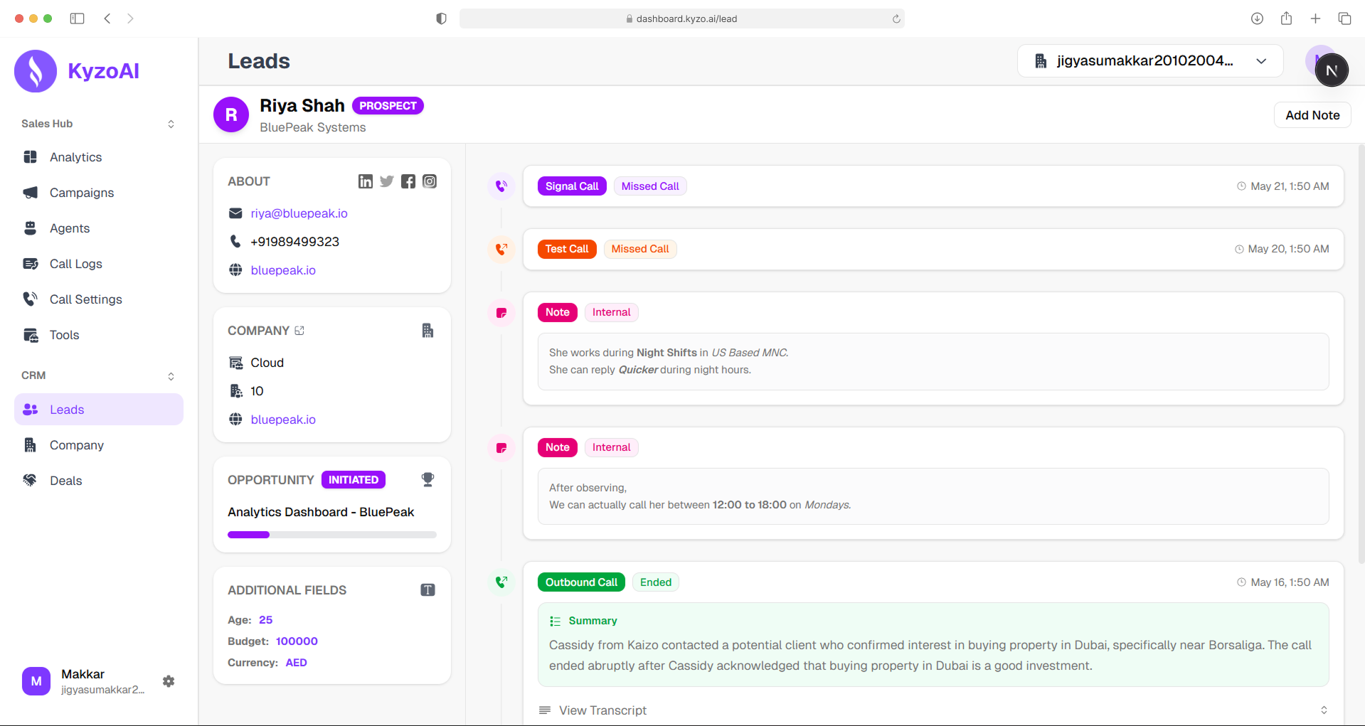Instant AI Callbacks